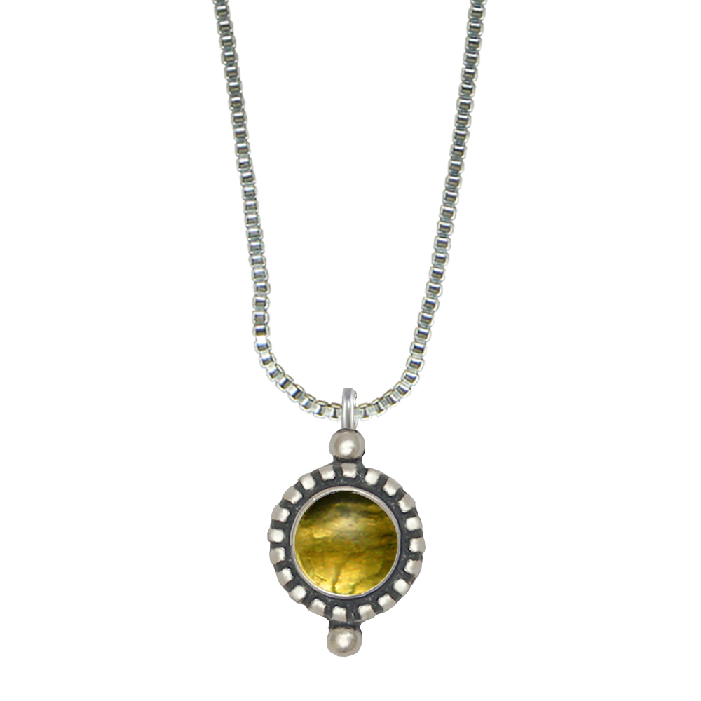 Sterling Silver Little Citrine Pendant Necklace